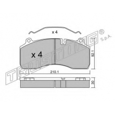 823.0 TRUSTING Комплект тормозных колодок, дисковый тормоз