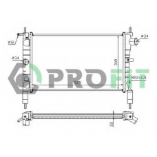 PR 5050A2 PROFIT Радиатор, охлаждение двигателя
