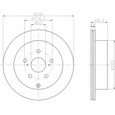 8DD 355 105-421 HELLA Тормозной диск