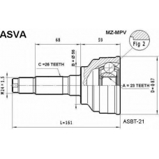 MZ-MPV ASVA Шарнирный комплект, приводной вал