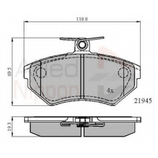 ADB0736 COMLINE Комплект тормозных колодок, дисковый тормоз