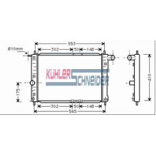 5200051 KUHLER SCHNEIDER Радиатор, охлаждение двигател