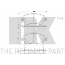 224584 NK Комплект тормозных колодок, дисковый тормоз