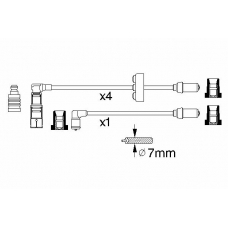 0 356 912 828 BOSCH Комплект проводов зажигания