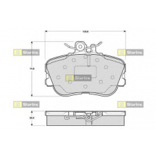 BD S286 STARLINE Комплект тормозных колодок, дисковый тормоз