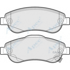 PAD1582 APEC Комплект тормозных колодок, дисковый тормоз