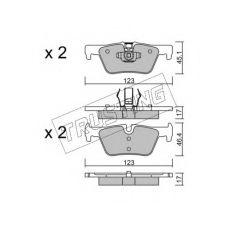 978.0 TRUSTING Комплект тормозных колодок, дисковый тормоз