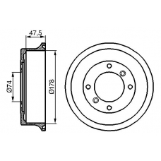 0 986 477 062 BOSCH Тормозной барабан