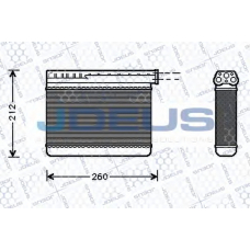205M05 JDEUS Теплообменник, отопление салона