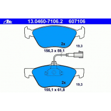 13.0460-7106.2 ATE Колодки тормозные