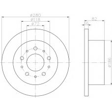 8DD 355 108-961 HELLA PAGID Тормозной диск