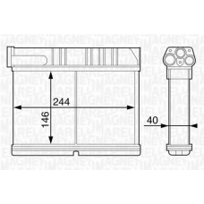 350218314000 MAGNETI MARELLI Теплообменник, отопление салона