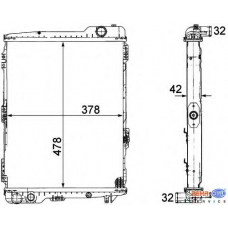 8MK 376 711-274 HELLA Радиатор, охлаждение двигателя