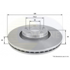 ADC01165V COMLINE Тормозной диск