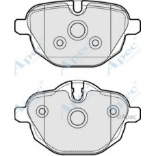 PAD1752 APEC Комплект тормозных колодок, дисковый тормоз