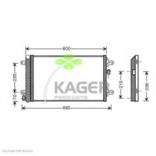 94-5402 KAGER Конденсатор, кондиционер