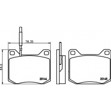 8DB 355 006-001 HELLA PAGID Комплект тормозных колодок, дисковый тормоз