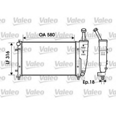 734363 VALEO Радиатор, охлаждение двигателя