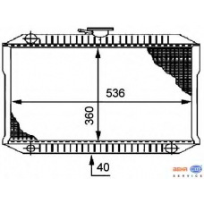 8MK 376 706-011 HELLA Радиатор, охлаждение двигателя