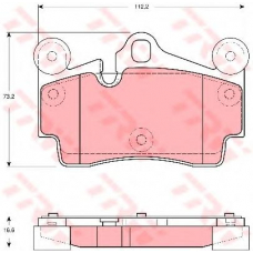 GDB1653 TRW Комплект тормозных колодок, дисковый тормоз