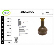 JH22366K SERA Шарнирный комплект, приводной вал