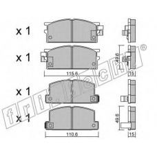 482.0 fri.tech. Комплект тормозных колодок, дисковый тормоз