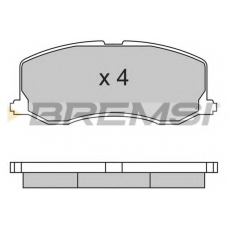 BP2596 BREMSI Комплект тормозных колодок, дисковый тормоз