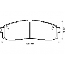 572264B BENDIX Комплект тормозных колодок, дисковый тормоз