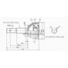 MS111L0 URW Шарнирный комплект, приводной вал