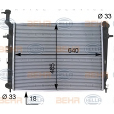 8MK 376 790-111 HELLA Радиатор, охлаждение двигателя