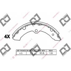 BS1205 DJ PARTS Комплект тормозных колодок