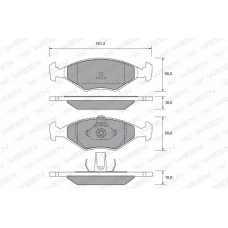151-2675 WEEN Комплект тормозных колодок, дисковый тормоз