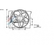 BW7523 AVA Вентилятор, охлаждение двигателя