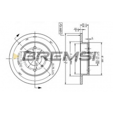 DBA267S BREMSI Тормозной диск