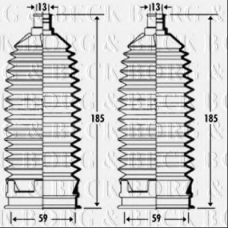 BSG3314 BORG & BECK Пыльник, рулевое управление
