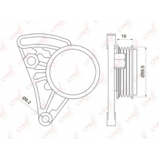 PB-5037 LYNX Ролик руч.ремня audi/vw 1.6-2.