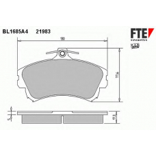 BL1685A4 FTE Комплект тормозных колодок, дисковый тормоз