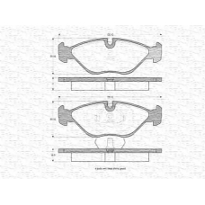 363702160996 MAGNETI MARELLI Комплект тормозных колодок, дисковый тормоз