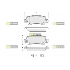 BD S327 STARLINE Комплект тормозных колодок, дисковый тормоз