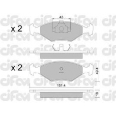 822-057-3 CIFAM Комплект тормозных колодок, дисковый тормоз