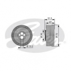 T41216 GATES Натяжной ролик, ремень грм