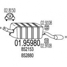 01.95980 MTS Глушитель выхлопных газов конечный