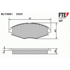 BL1706A1 FTE Комплект тормозных колодок, дисковый тормоз