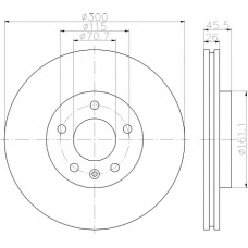 8DD 355 116-591 HELLA PAGID Тормозной диск