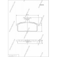 S360I08 NPS Комплект тормозных колодок, дисковый тормоз