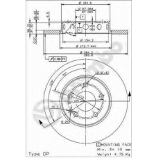 08.4750.41 BREMBO Тормозной диск