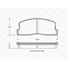 363702160730 MAGNETI MARELLI Комплект тормозных колодок, дисковый тормоз