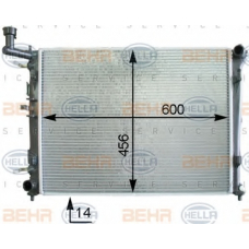 8MK 376 763-711 HELLA Радиатор, охлаждение двигателя