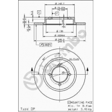 08.3955.10 BREMBO Тормозной диск