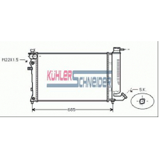 1500021 KUHLER SCHNEIDER Радиатор, охлаждение двигател